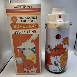 VTG Superior Large Beverage Dispenser Pump Pot Vacuum Thermos 1.9L Hot Cold